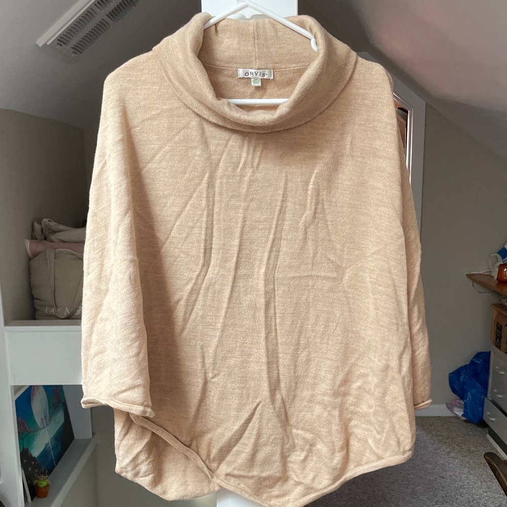 Orvis merino wool poncho Sweater